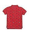 U.S. Polo Assn. Kids Ribbed Collar All Over Print Polo Shirt