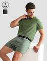 USPA Innerwear Printed Cotton OEX09 Boxers - Pack Of 2