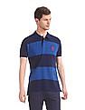 U.S. Polo Assn. Blue Tonal Stripe Pique Polo Shirt