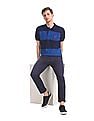 U.S. Polo Assn. Blue Tonal Stripe Pique Polo Shirt