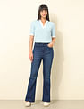 U.S. Polo Assn. Women Regular Fit Textured Polo Shirt